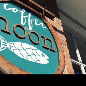 Noon coffee shop in Bay head NJ Chic Gold Necklace with Blush Pendant